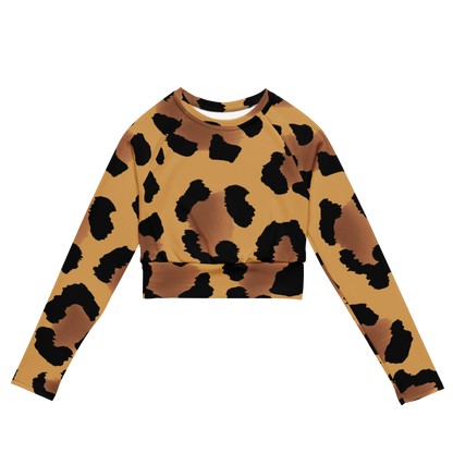 Esdushi Surf clothing - Women's Surf Rashguard - Leopard Wave - XS - Crop top