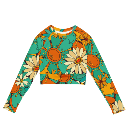 Esdushi Surf clothing - Women's Surf Rashguard - Paradise Madness - XS - Crop top