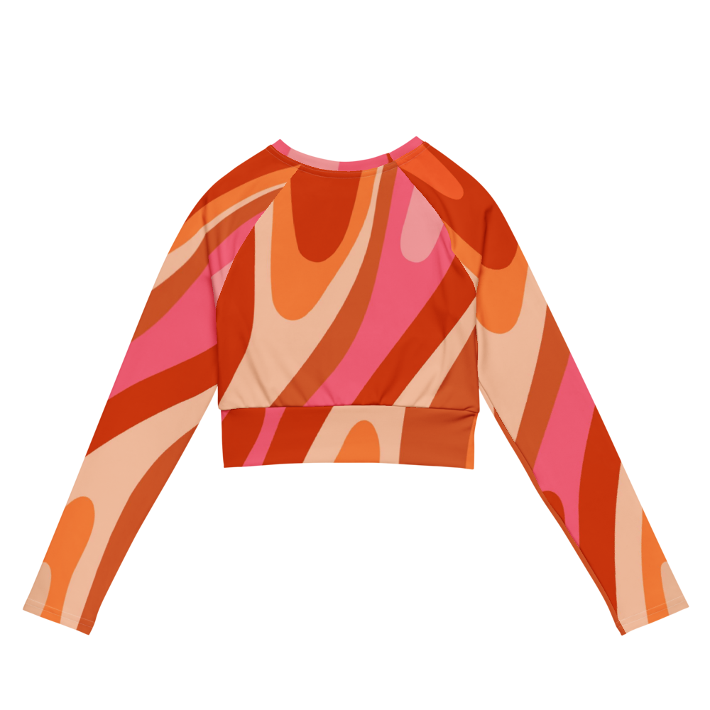 Esdushi Surf clothing - Women's Surf Rashguard - Radiant Retro - - 