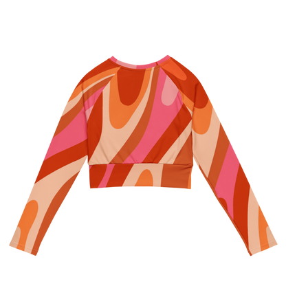 Esdushi Surf clothing - Women's Surf Rashguard - Radiant Retro - - 