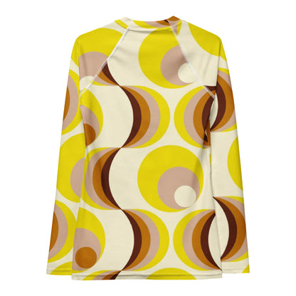 Esdushi Surf clothing - Women's Surf Rashguard - Retro Riptide - - 