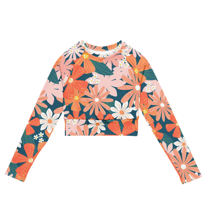 Esdushi Surf clothing - Women's Surf Rashguard - Seaside Samba - XS - Crop top