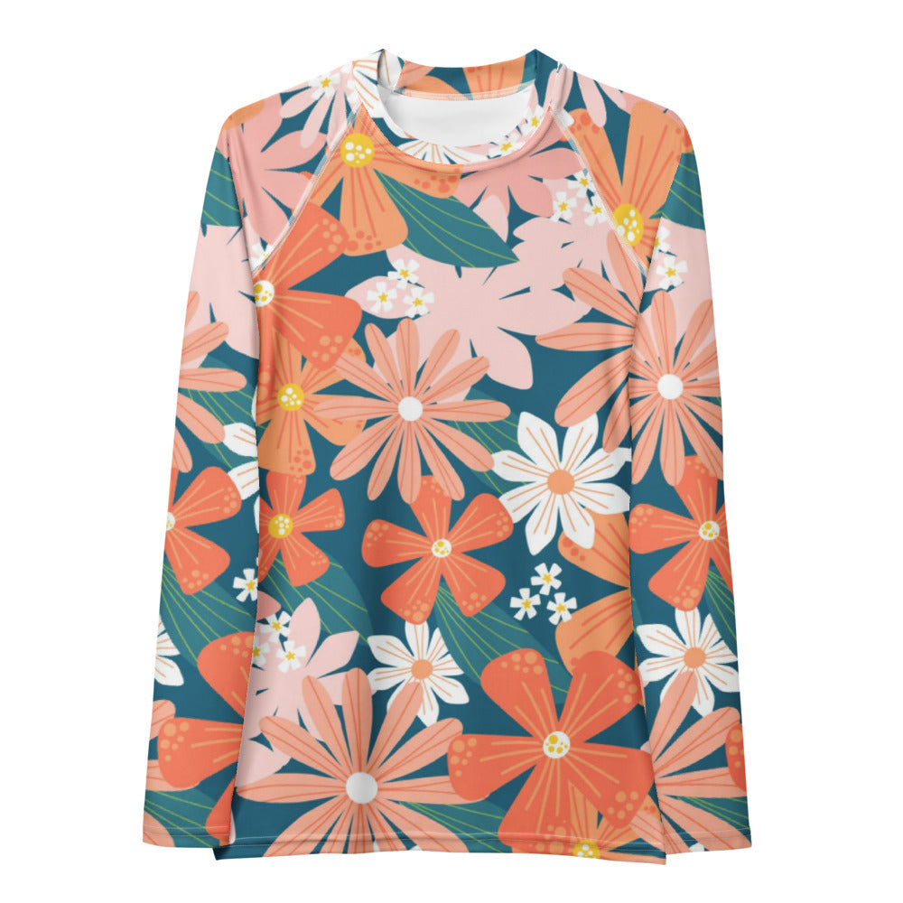 Esdushi Surf clothing - Women's Surf Rashguard - Seaside Samba - XS - Long