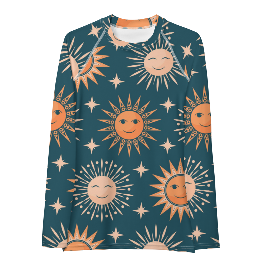 Esdushi Surf clothing - Women's Surf Rashguard - Sunbeam Sparkle - XS - Long