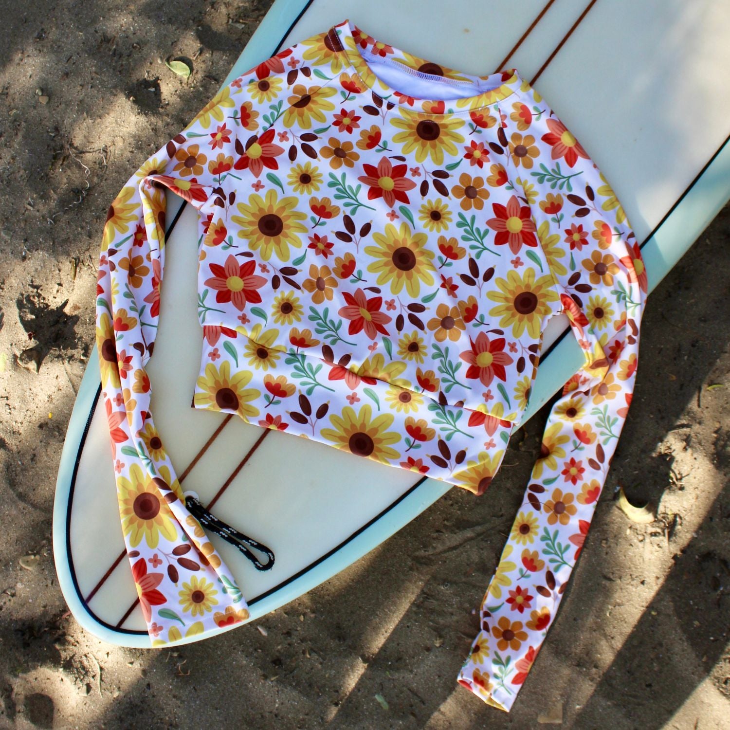 Esdushi Surf clothing - Women's Surf Rashguard - Sunflower Siesta - - 