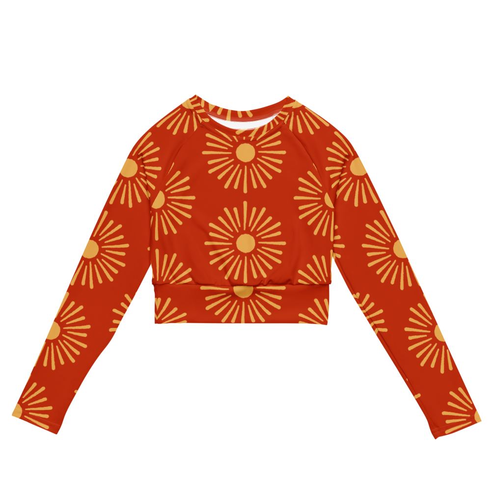 Esdushi Surf clothing - Women's Surf Rashguard - Sunset Session - XS - Crop top