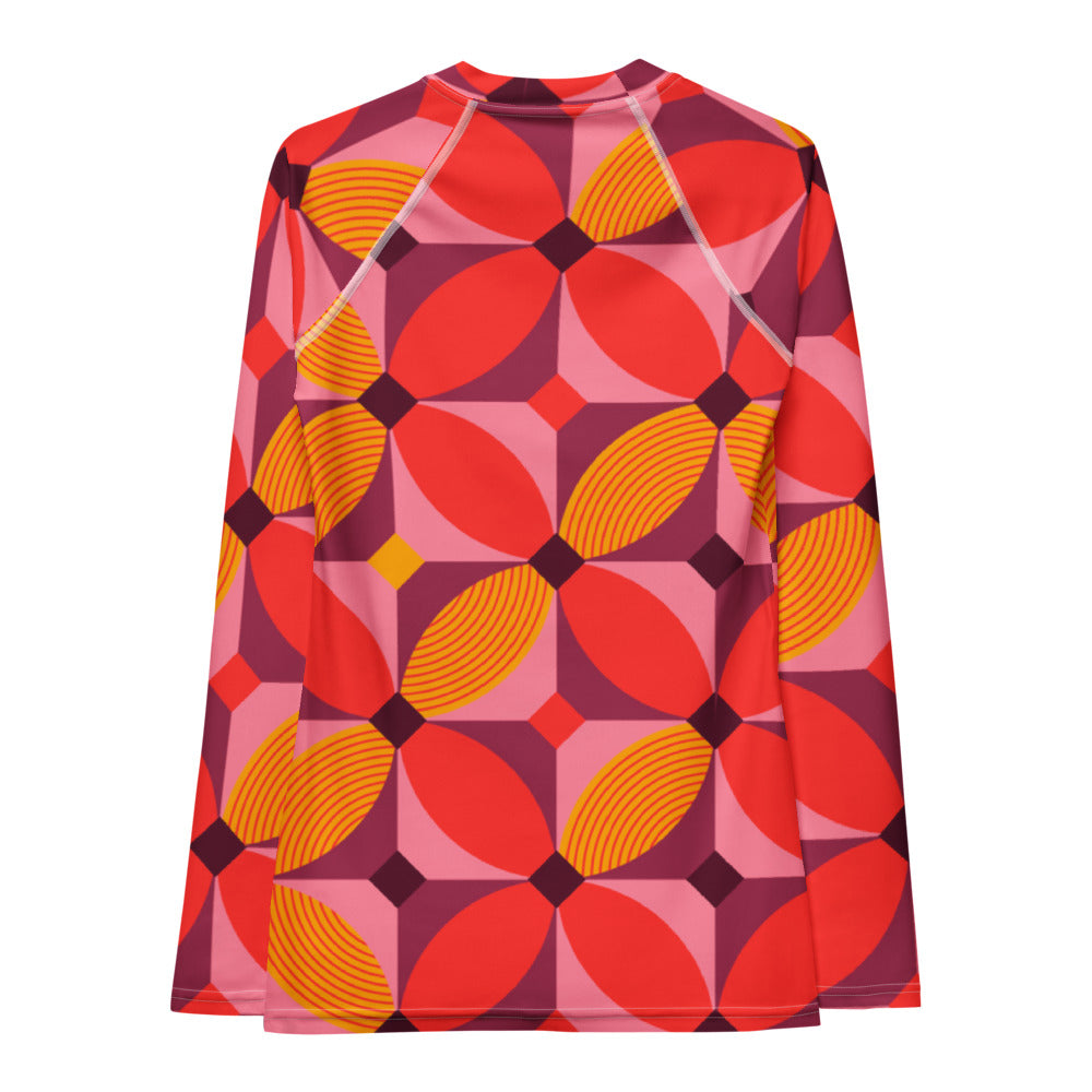 Esdushi Surf clothing - Women's Surf Rashguard - Tropical Tango - - 