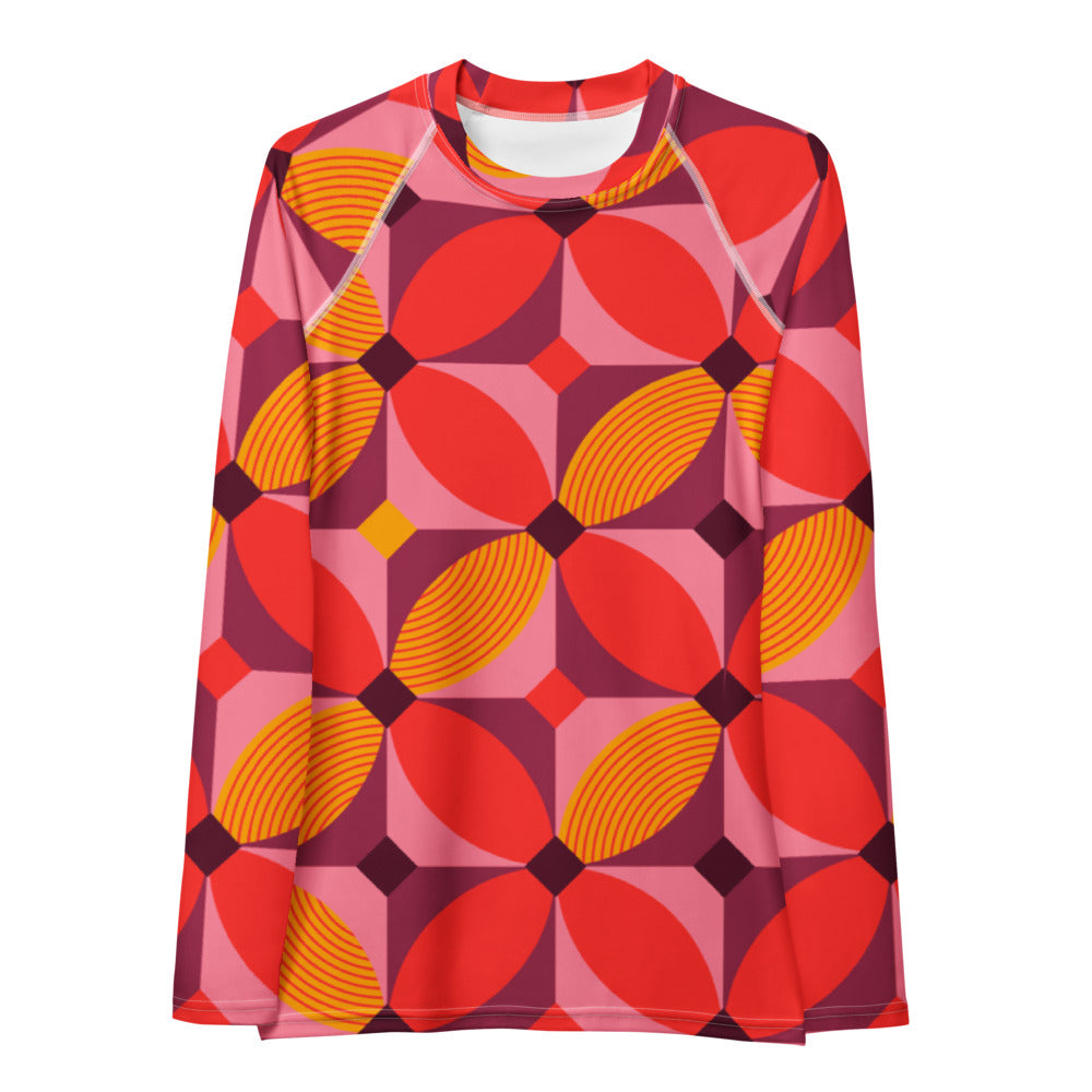 Esdushi Surf clothing - Women's Surf Rashguard - Tropical Tango - XS - Long