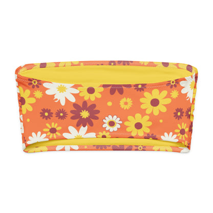 Top de bikini bandeau - Miel dorada 