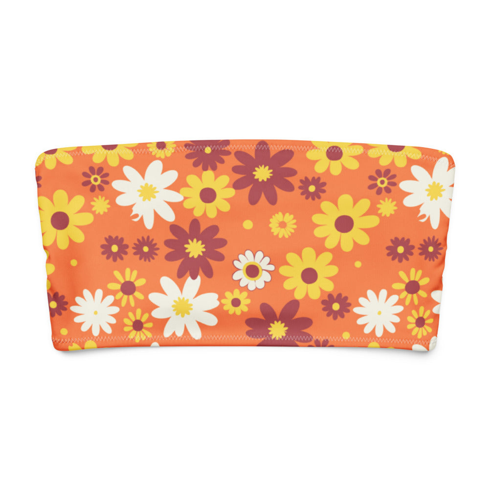 Top de bikini bandeau - Miel dorada 