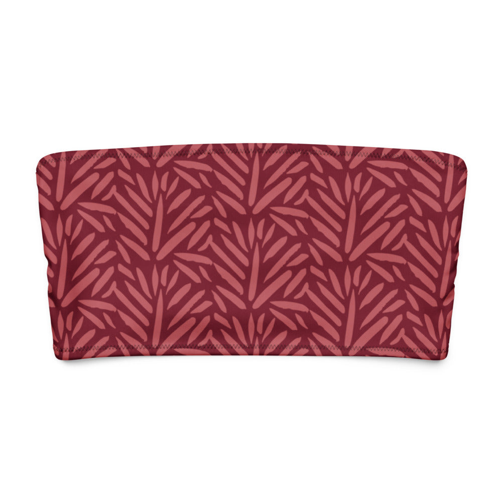Bandeau Bikini Top - Palm Passion