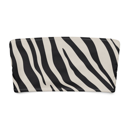 Bandeau Bikini Top - Striped Safari