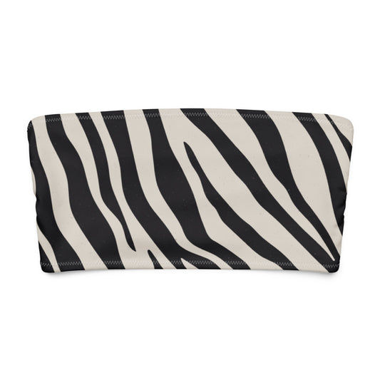 Bandeau Bikini Top - Striped Safari