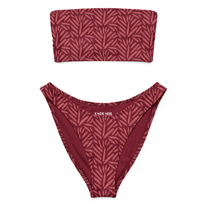 Bandeau Bikini Top - Palm Passion