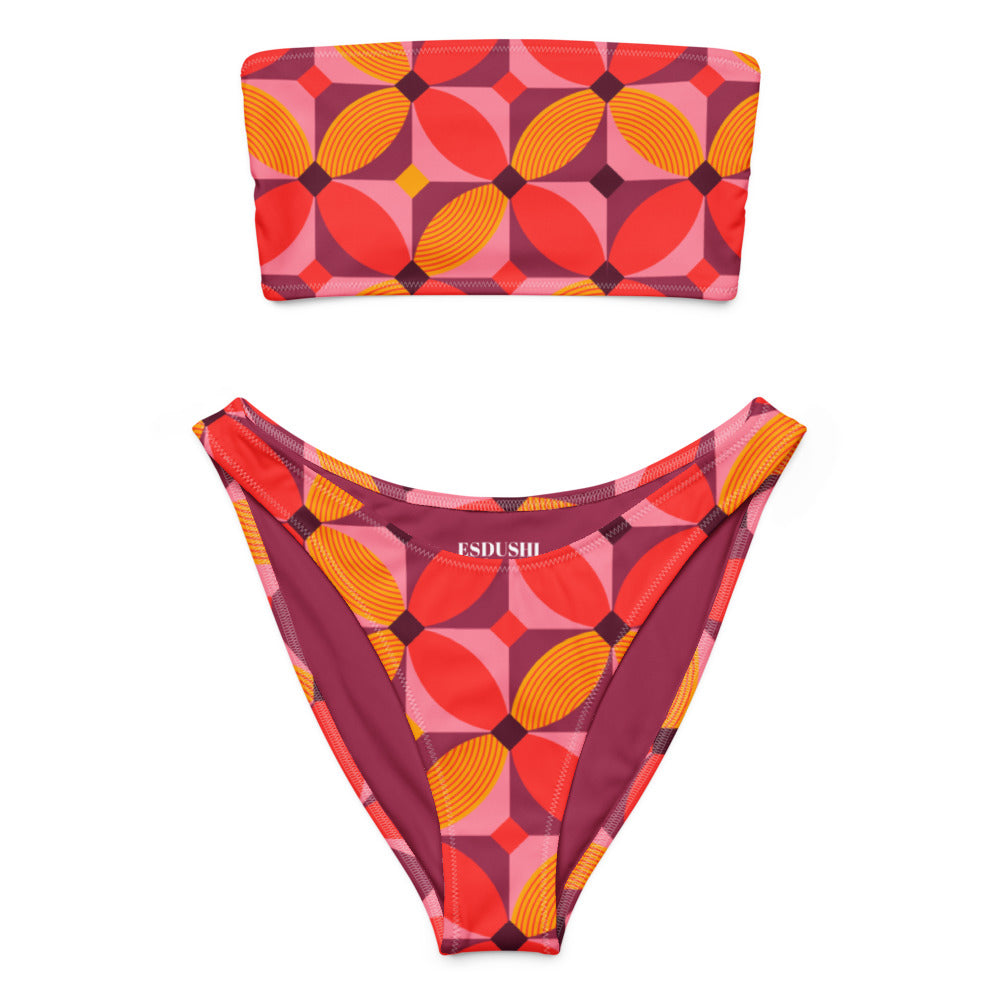 Bandeau Bikini Top - Tropical Tango