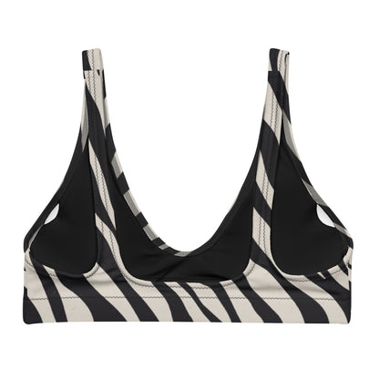 Top de bikini de surf - Safari a rayas