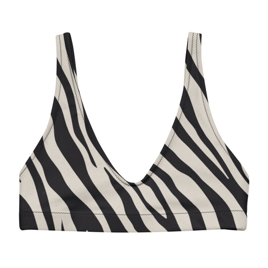 Top de bikini de surf - Safari a rayas