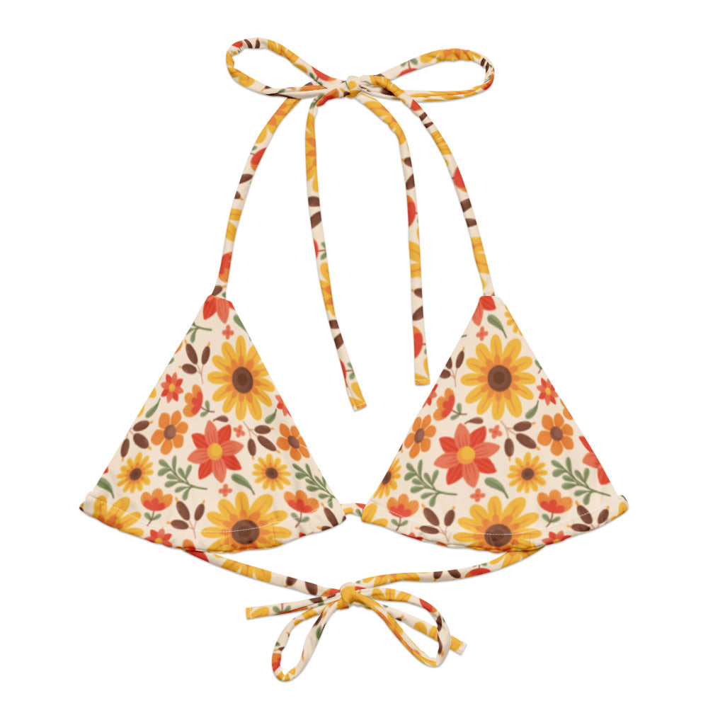 String Bikini Top - Sunflower Siesta