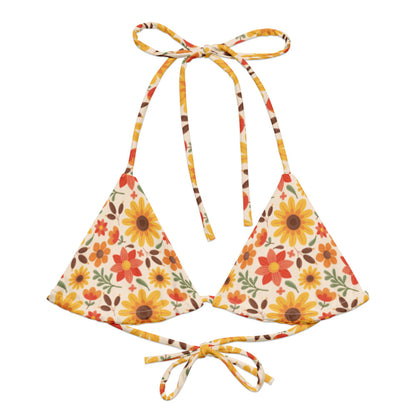 String Bikini Top - Sunflower Siesta