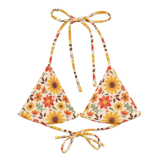 Top de bikini de tiras - Sunflower Siesta 