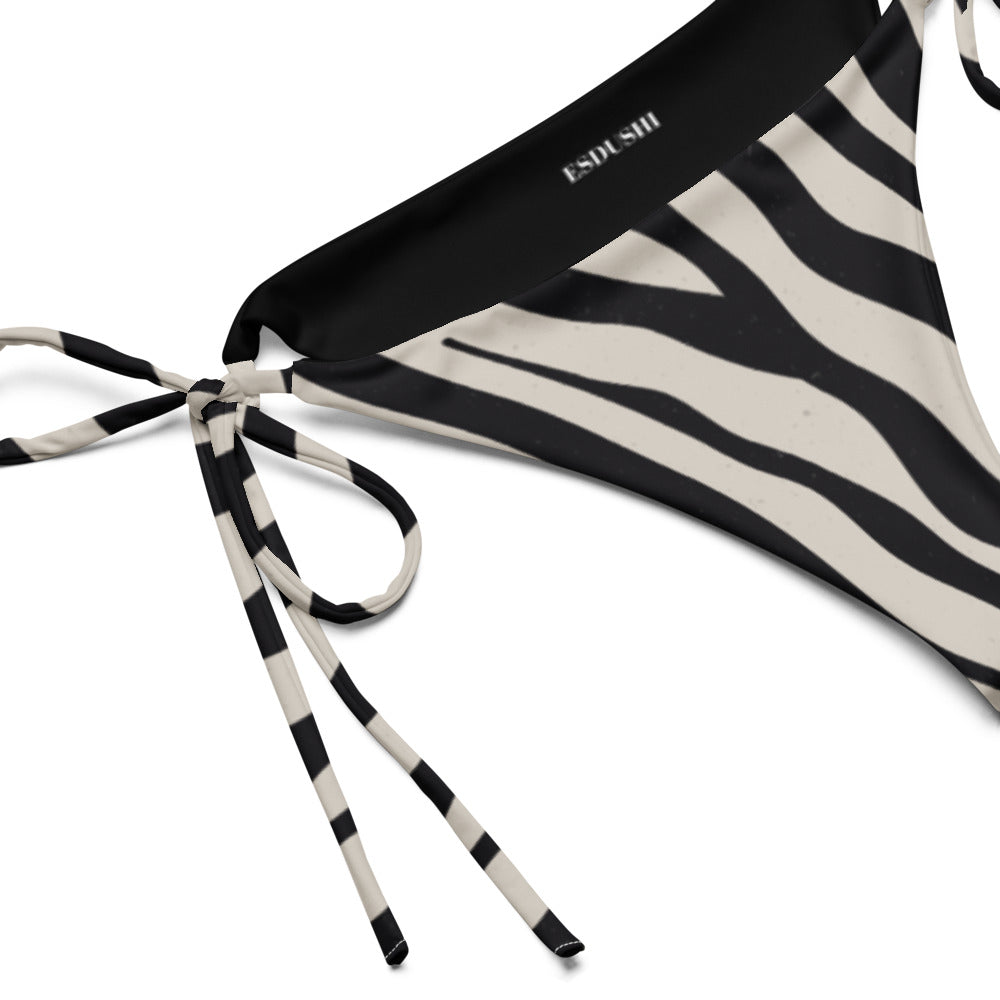 String Bikini Bottom - Striped Safari - Esdushi