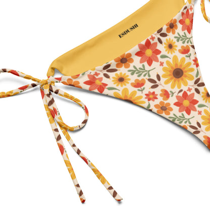 String Bikini Bottom - Sunflower Siesta