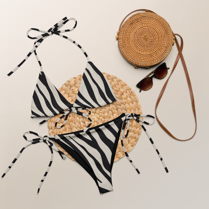 String Bikini Top - Striped Safari - Esdushi