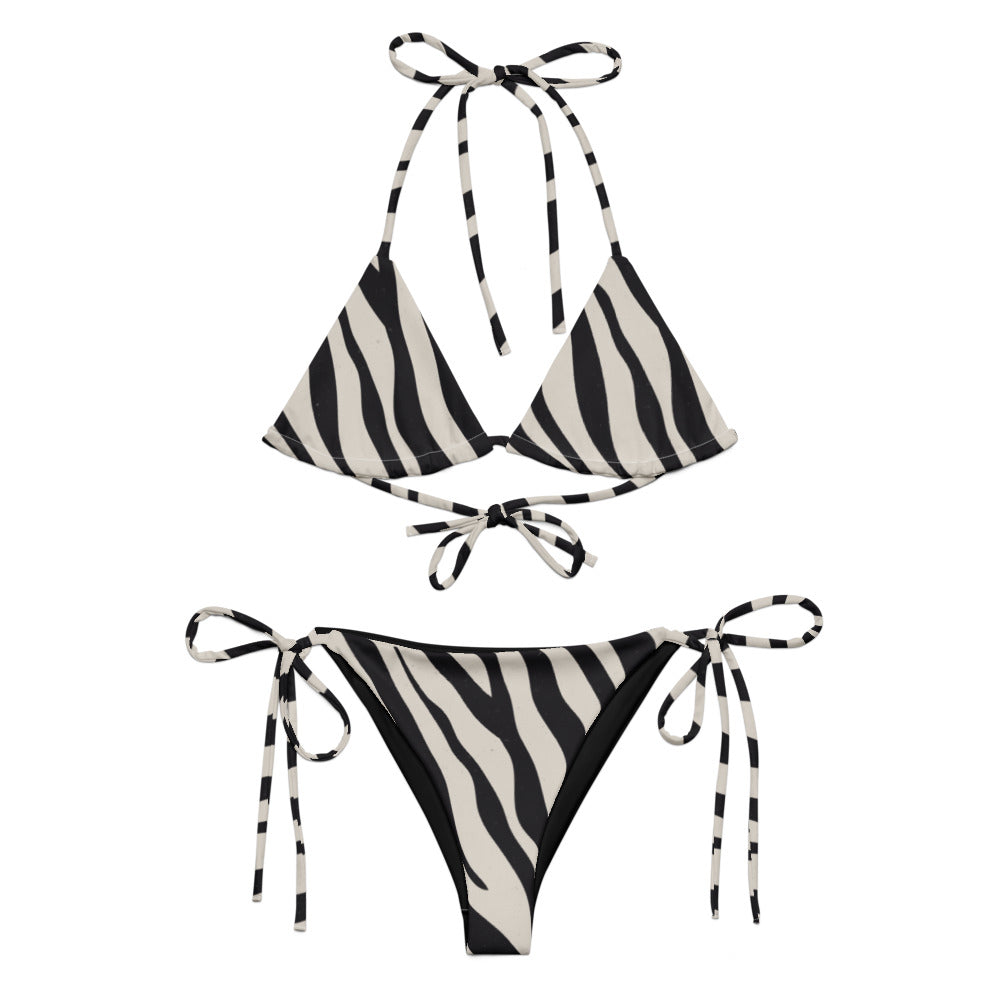 String Bikini Top - Striped Safari - Esdushi