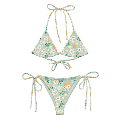 String Bikini Top - Flores Esmeralda - Esdushi