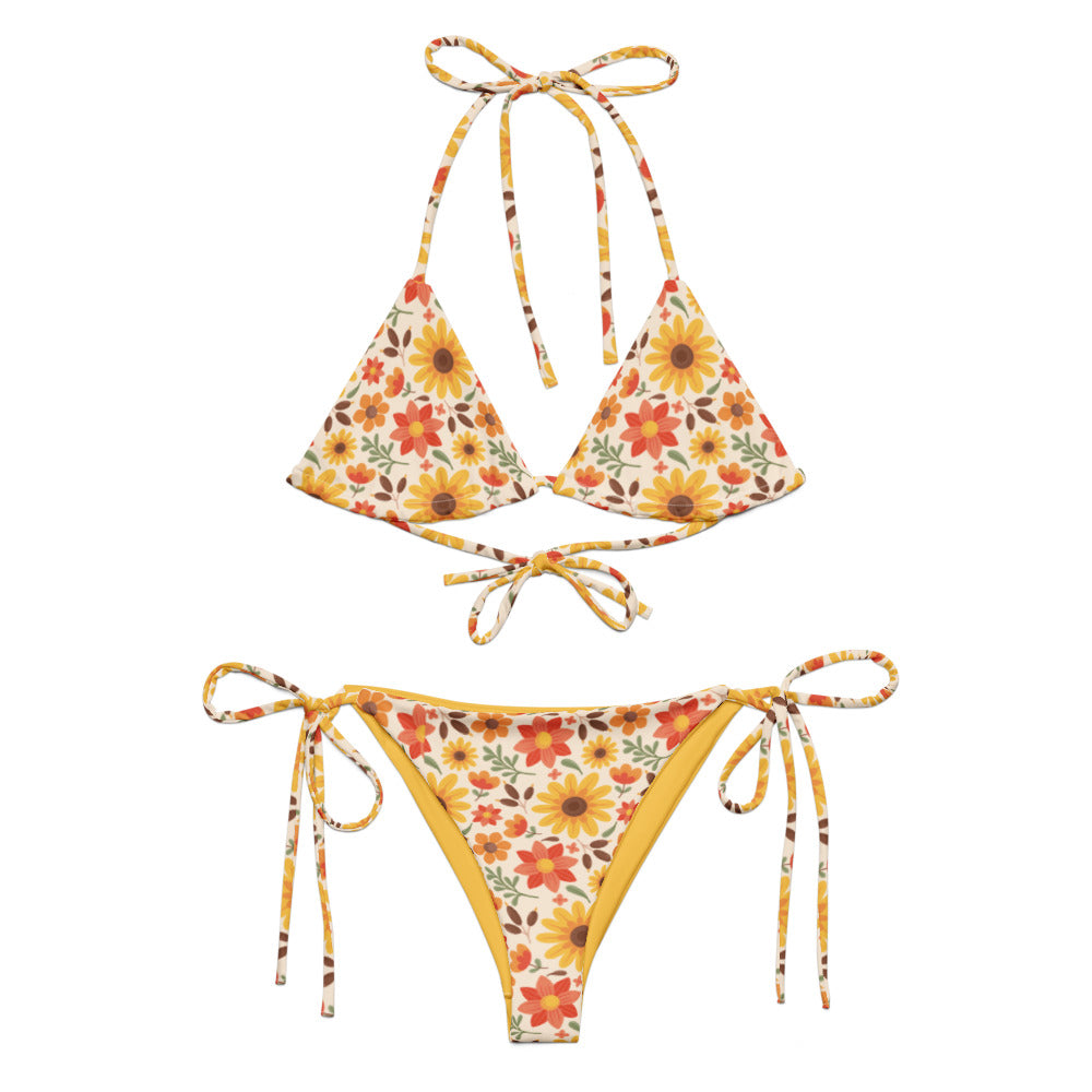 String Bikini Top - Sunflower Siesta