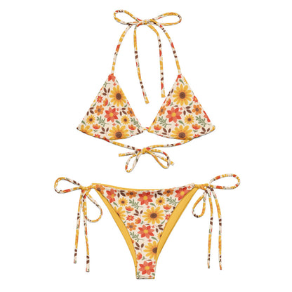 String Bikini Top - Sunflower Siesta