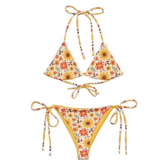 String Bikini Bottom - Sunflower Siesta