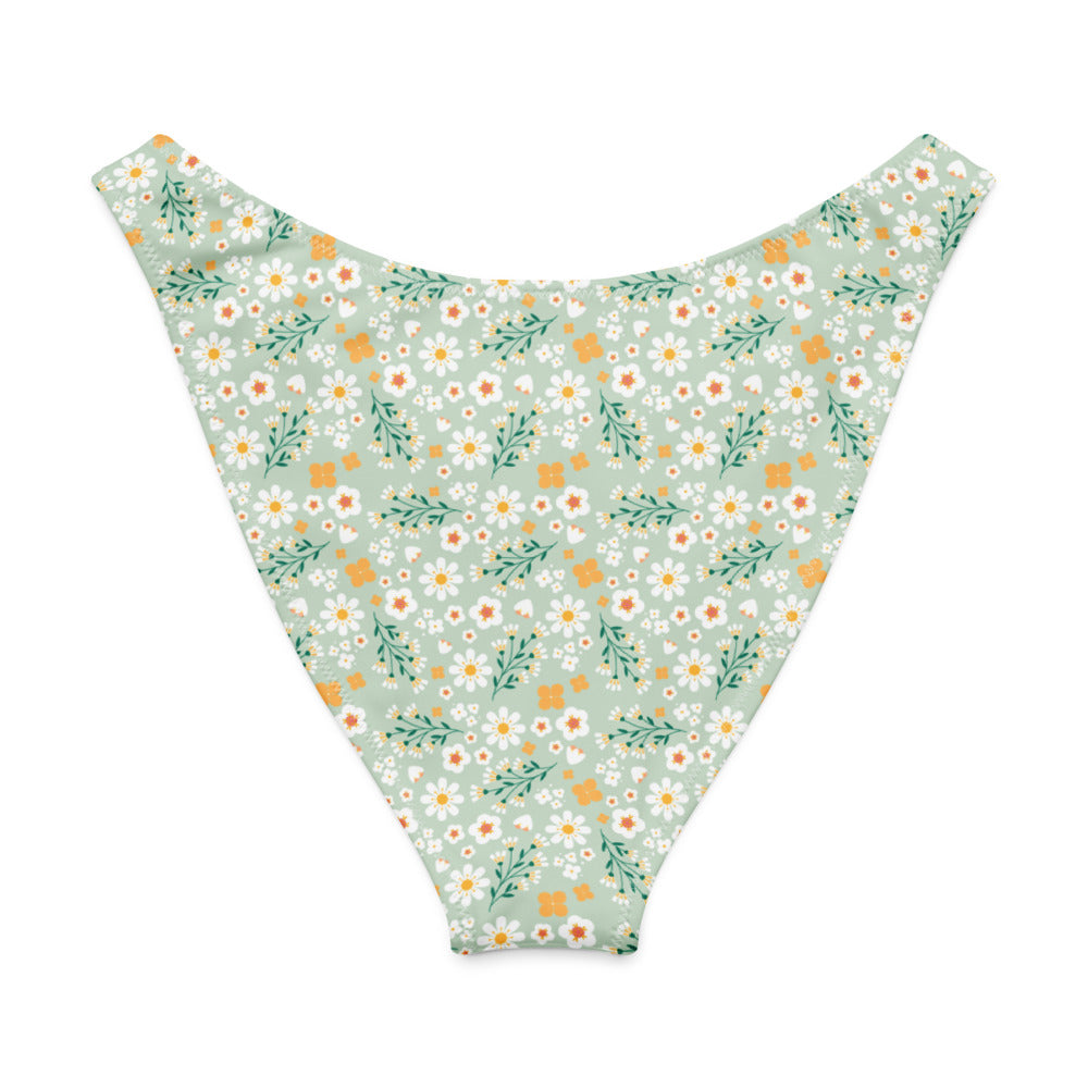 V-cut Bikini Bottom - Flores Esmeralda
