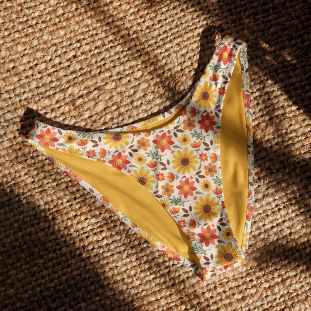 V-cut Bikini Bottom - Sunflower Siesta