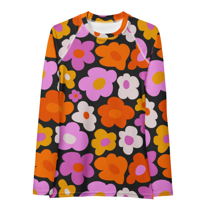 Camiseta de protección solar para mujer para surf - Estampado botánico