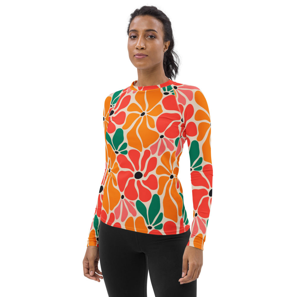 Camiseta de protección solar para mujer - Flower Power