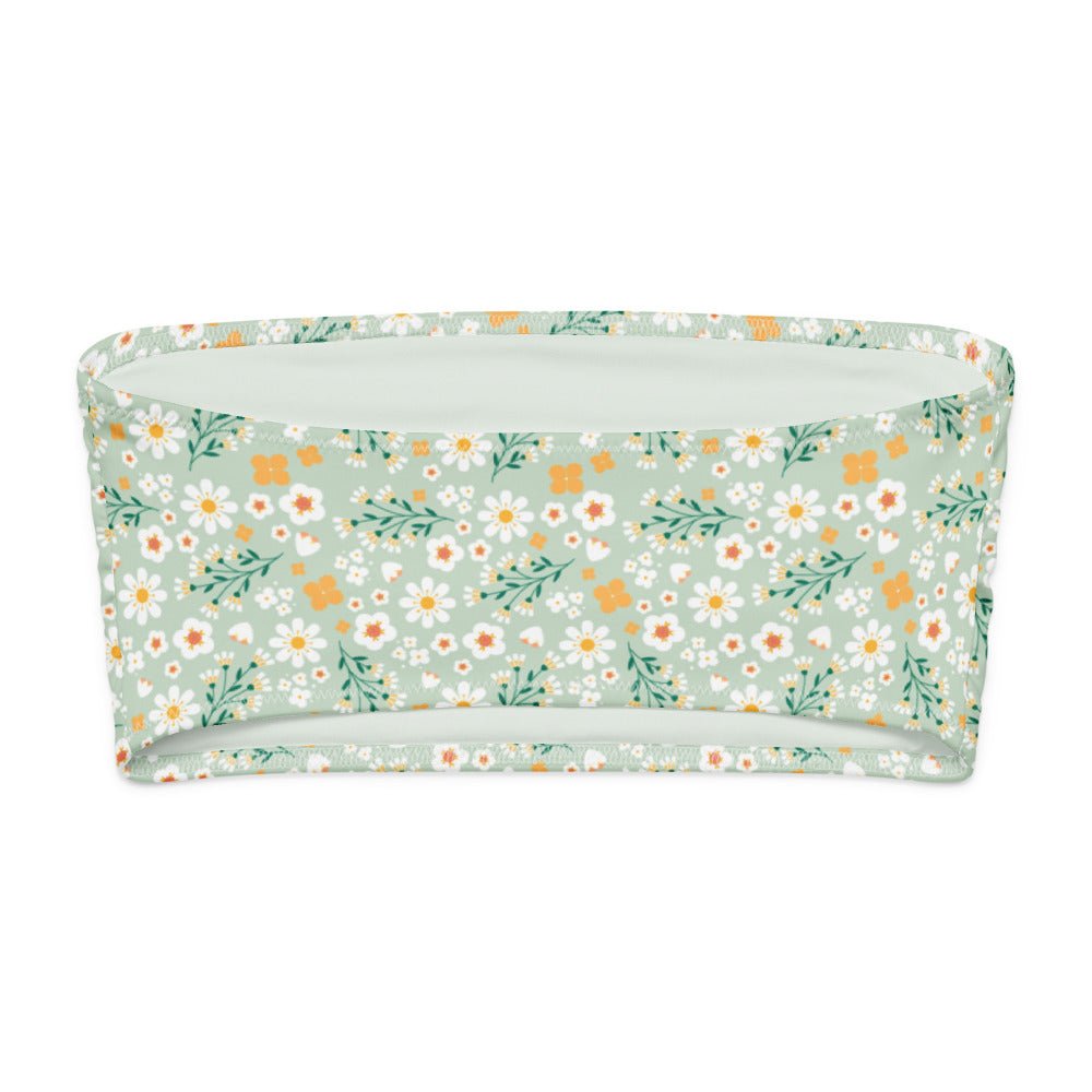 Bandeau Bikini Top - Flores Esmeralda - Esdushi
