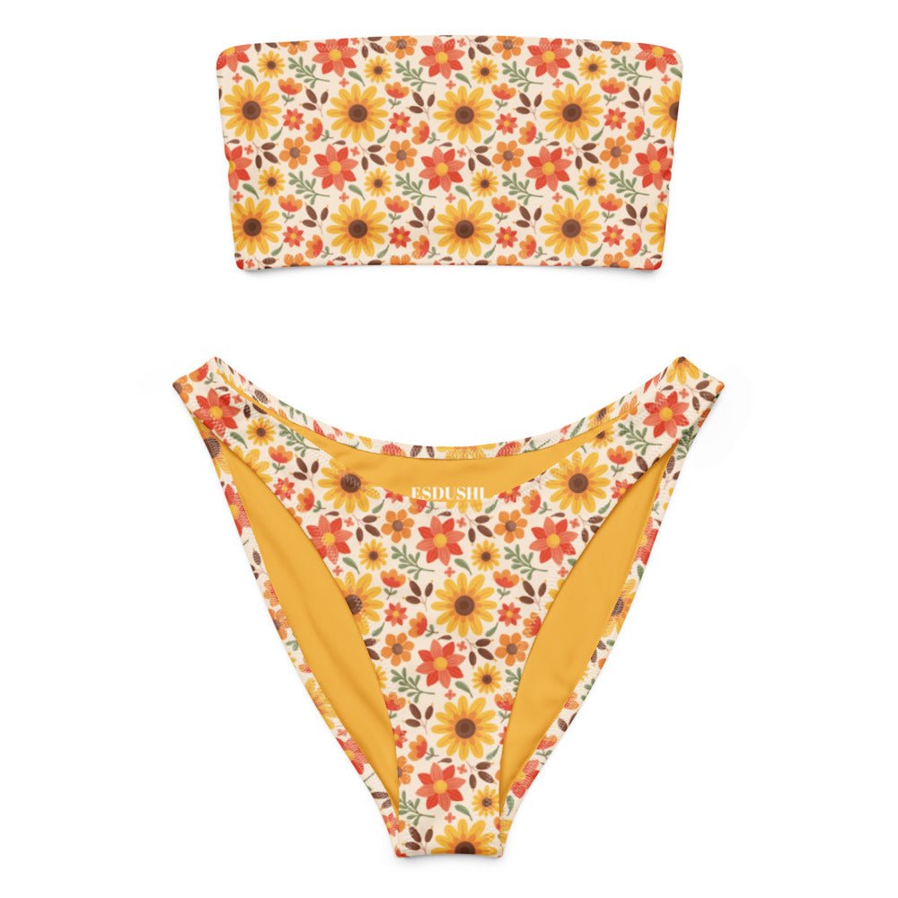Bandeau Bikini Top - Sunflower Siesta - Esdushi