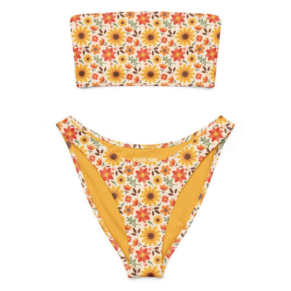 Bandeau Bikini Top - Sunflower Siesta - Esdushi