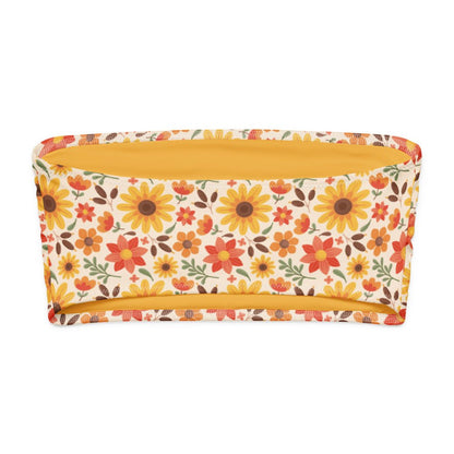Bandeau Bikini Top - Sunflower Siesta - Esdushi