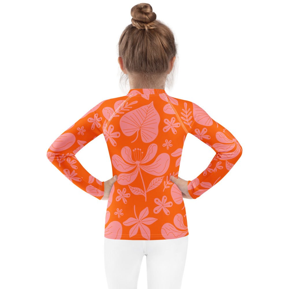 Kids - Girls Surf Rashguard - Floral Fantasy - Esdushi