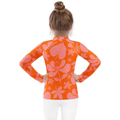 Kids - Girls Surf Rashguard - Floral Fantasy - Esdushi