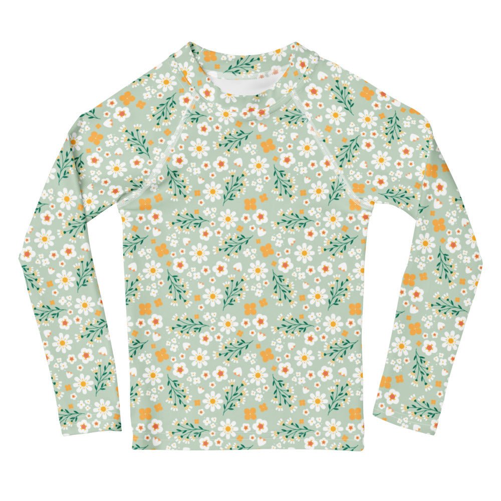Kids - Girls Surf Rashguard - Flores Esmeralda - Esdushi