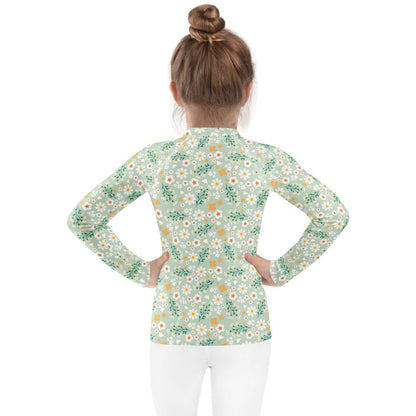 Kids - Girls Surf Rashguard - Flores Esmeralda - Esdushi