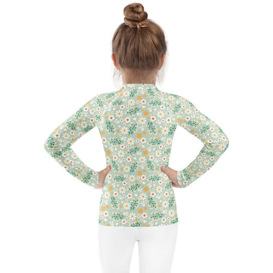 Kids - Girls Surf Rashguard - Flores Esmeralda - Esdushi