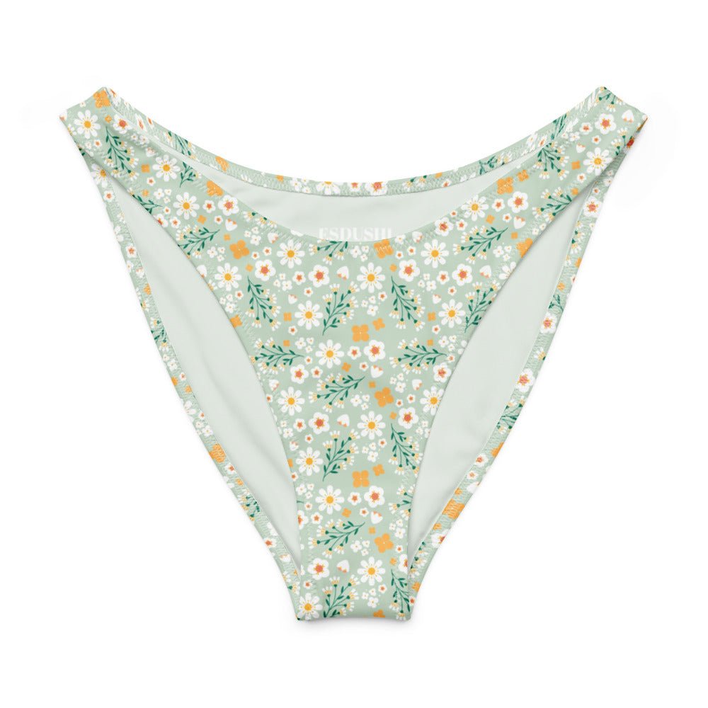 V-cut Bikini Bottom - Flores Esmeralda - Esdushi