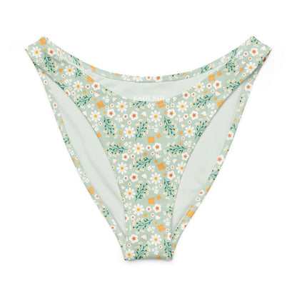 V-cut Bikini Bottom - Flores Esmeralda - Esdushi