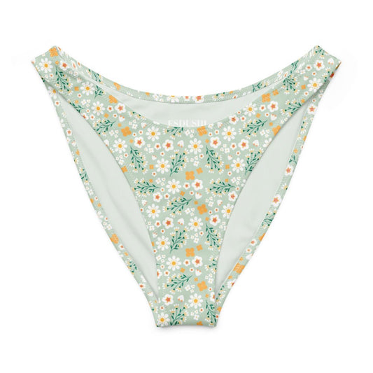 V-cut Bikini Bottom - Flores Esmeralda - Esdushi