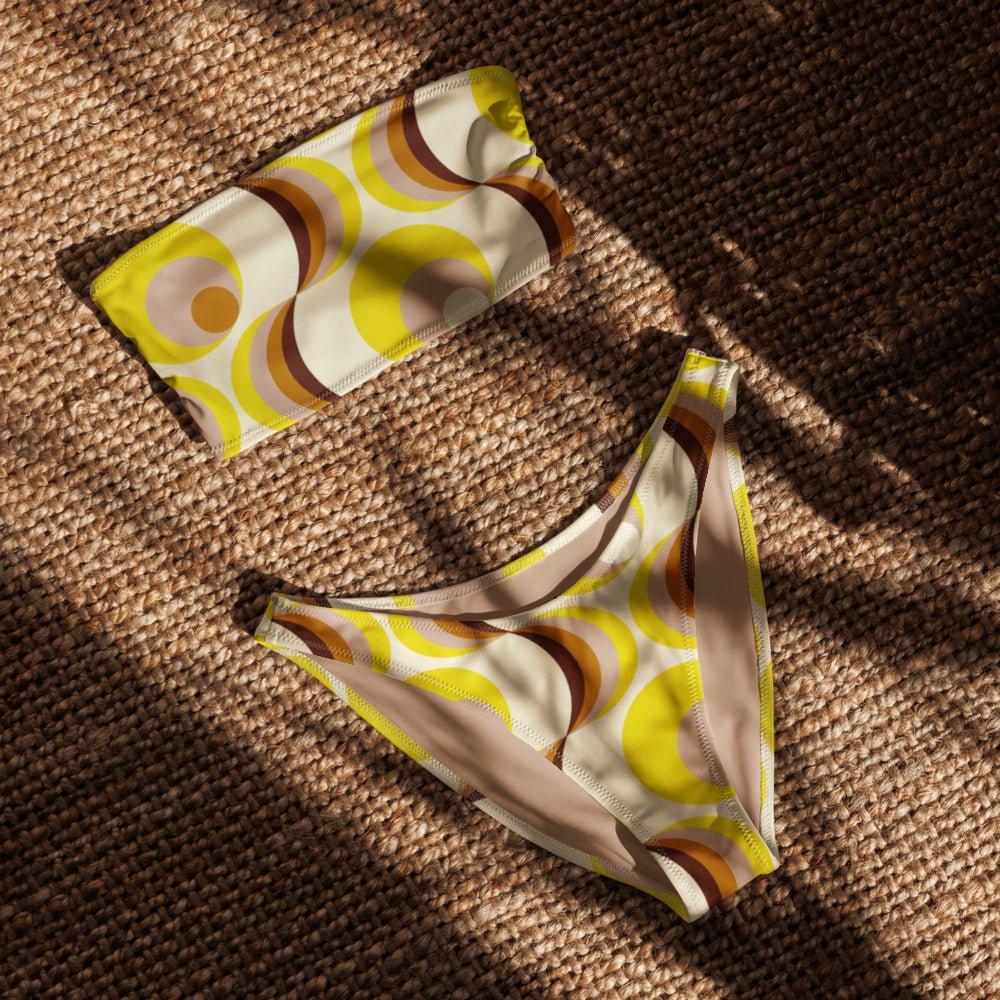 V-cut Bikini Bottom - Retro Riptide - Esdushi
