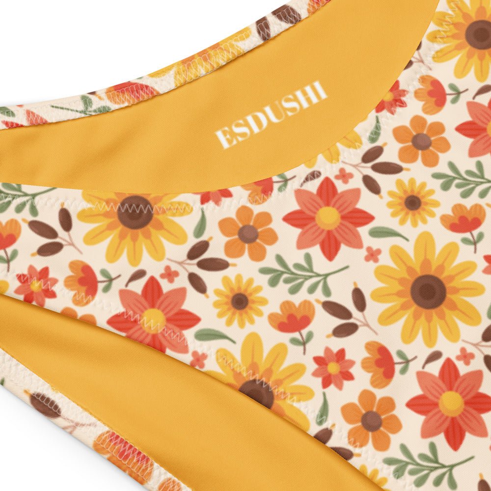 V-cut Bikini Bottom - Sunflower Siesta - Esdushi